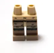 Lego - Minifigure Legs - Tan/Brown, Fur, Boots