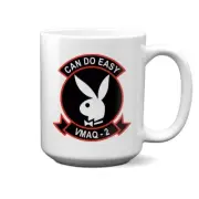 VMAQ-2 Can Do Easy - Bunny Logo 15 Oz Ceramic Mug