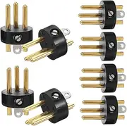 INOOMP 8pcs Pin XLR Connectors for Microphones Durable Metal Adapter for Ktv Audio Gear Compatibility with Amplifiers Easy Installation Signal Transmission