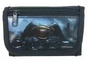 Batman VS Superman Kids Tri-Fold Wallet Coin Holder Bag [Black]