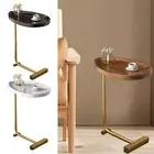 Small Side Table Narrow C Shaped End Table For Sofa Couch And Bed Bedroom