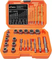 Juego De Extractores Tornillos Pernos Kit Brocas Llaves Extraccion Tuercas Rotas