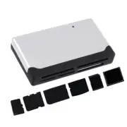 Read and Transfer Data Quickly with this Black Memory Card Adapter Reader!
