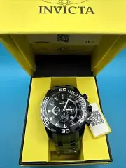 Invicta 35399 Pro Diver Scuba 50mm Black Green Strap Men’s Watch New In Box