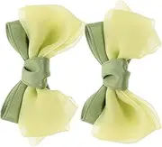3d Bow Design Baby Bows Newborn Big Hair Clips Toddler Hair Accessories Green Baby Hair Bows for Girls
