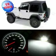 White LED Kit Dashboard Panel Cluster Lights Bulbs for 1987-1995 Jeep Wrangler (for: Jeep)