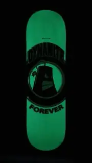 Dynamite Forever Skateboard Deck Icon White/Black Glow In The Dark