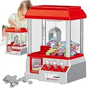 Electronic Claw Machine – Coin Operated Toy, Music Arcade Game | Realistic Prize Dispenser Function, Includes 24 Play Tokens for Thrilling Challenges and Birthday Celebration Fun