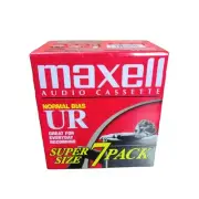 7 Pack Maxell Normal Bias UR 90-Minute Blank Audio Cassette Tapes New Sealed