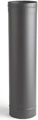 8" X 24" Heatfab Single Wall Black Stovepipe - 2805B