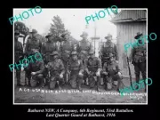 OLD LARGE HISTORICAL PHOTO OF BATHURST NSW ANZAC 6th REG 53rd BATTALION c1916