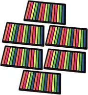 HOUDERCO 6 Pack Index Post Page Markers Professional Reading Strips Highlighter Strips Stickers for School Office