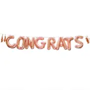 Congrats Balloons Banner Congratulations Engagement Graduation Party Decorations