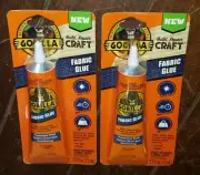 Lot of 2 Gorilla Fabric Glue ~Crystal Clear & Flexible~ (2.5 fl oz Each) #4524