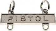 US ARMY PISTOL BAR BADGE QUALIFICATION Shiny Brite Silver
