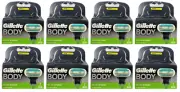 Gillette Body Razor Blade Refills Fits on Mach3 & Venus Handle, 16 Cartridges