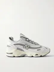 [New Balance] New Balance - 1000 Faux Leather And Mesh Sneakers - White - US8 US 8 White