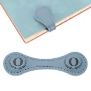 2Pcs Personalized Magnetic Leather Bookmark, 26 Letters Bookmark, (Blue/O)
