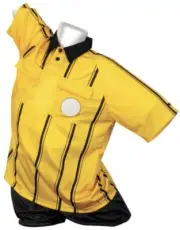 Kwik Goal Premier Referee Jersey Gold with Black stripes XXL NWT