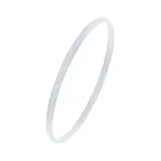 Sterling Silver Plain 1/2 Round Solid Bangle 4mm x 66mm