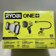 ONE+ 18V 3-Tool Lighting Kit Hybrid Panel Light, Spotlight Flexible Clamp Light