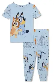 Bluey and Bingo Boy Girl Toddler Short-Sleeved Pajamas Set Size 12M