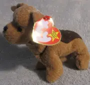 Ty Beanie Baby Tuffy the Dog DOB October 12, 1996 MWMT Free Shipping