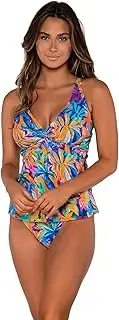 [Sunsets] Women's Forever Bra Sized Tankini Top Swimsuit with Hidden Underwire