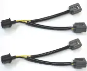 Splitter Wire Ceramic 9008 H13 Two Harness Head Light Halogen Female Socket Fit
