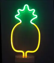 Neon Pineapple Lamp Light - Fun LED Pineapple Night Light for Summer or Party De