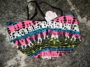 Girls justice flounce rainbow tye dye bikini top size 18 brand new