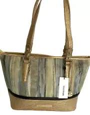 NEW! BRAHMIN Medium Classy Asher Leather Shoulder Tote/Bag-Gold Tones