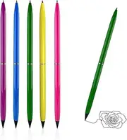 Aipeeo Erasable Rollerball Pen, Pack of 5 Erasable Pens, Retractable Rollerball Pen, Erasable Pencil, Suitable for Study, Daily Office Work
