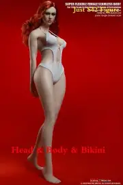 1/6 Seamless Female Body Pale Large Bust with Head Action Figure For 12inch Doll
