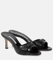 [Manolo Blahnik] Manolo Blahnik Ebakmu 70 leather mules AU 6 black