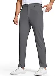 [SERAMY] Men Golf Pants 30" Inseam 5 Pockets Slim Fit Stretch Lightweight Quick Dry Dress Chino Trousers for Work Casual