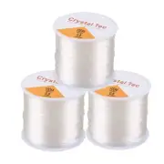 0.8mm Elastic Stretch Thread for Bracelets 3 Rolls Elastic Bead Cord Stretchy...