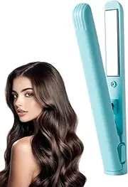 Ceramic Hair Curler | Ceramic Straightener Flat Styling Curler - Fast Heat Portable Hair Straightening Hairstyling Iron for Home Travel Salon Use