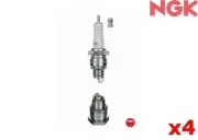 NGK Spark Plug FOR Volvo 140 1972-1975 2.0 S (142,144) BP6HS x4