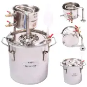 2 Pots Stainless Steel Still 3gal/12liters Water Alcohol Distiller Home Brew...