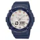 【CASIO 卡西歐】卡西歐 Baby-G 休閒金屬元素 BGA-280BA-2A 100米防水電子錶 雙顯運動錶 深藍