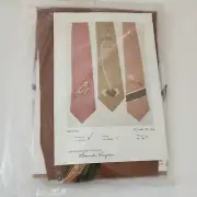 Neckties Tie Crewel Embroidery Kit Blanche Virgien Pheasant On Sienna To Make