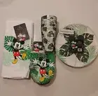 Mickey Melamine Dinner Plates Cups Mini Oven Mitts Towels Hawaii Aulani Tropical