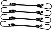 4pcs Motorcycle Strap Bungee Cord with Hooks Climbing Buckle Elastic Rope Kayak Tie Down Straps Short Bungee Cords with Hooks Small Bungee Cord Elastic Bungee Cord Backpack Bungee
