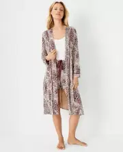 Ann Taylor Mixed Animal Print Robe, size L, NWT