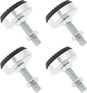 [Micro Traders] Set of 4pcs Adjustable Levelling Feet M12 Thread Carbon Steel Galvanized Furniture Heavy Duty Feet for Furniture Machinery Shelves Industrial Equipment