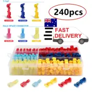 240x Insulated Electrical Wire Quick Splice Connectors&Male Spade Crimp Terminal