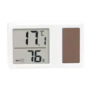 Temperature Humidity Meter Indoor Thermometers Hygrometer Gauge Solar Power