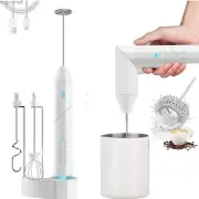 Foldable Milk Frother 3 Speed Handheld Drink Mixer Electric Whisk Foam Maker