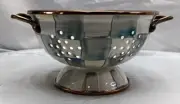 Mackenzie Child's Sterling Check Enamel Colander Small *NEW